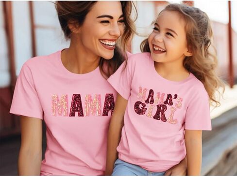 Modntoga Mommy وأنا مطابقة Tee Tops Mama's Girl Summer T-Shirt الأم وابنتها هدية القمصان العائلية in Saudi Arabia