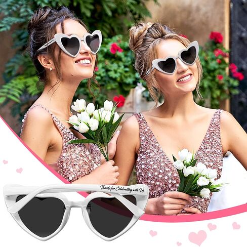 Vabean Wedding Heart Sunglasses Bulk Wedding Gifts Bachelorette Bridal Party Favors for Guests Reception in Saudi Arabia