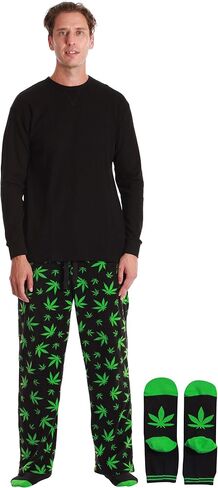 #followme Mens Microfleece Pajama Pants Set with Socks in Saudi Arabia