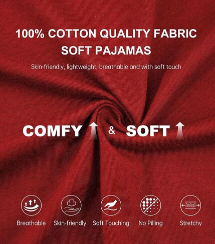 EA'S SECRET 100% Cotton Men's Button Down Pajamas Set Mens Notched Collar Lounge Pjs Set Short Sleeve Sleepwear With Pockets in Kuwait