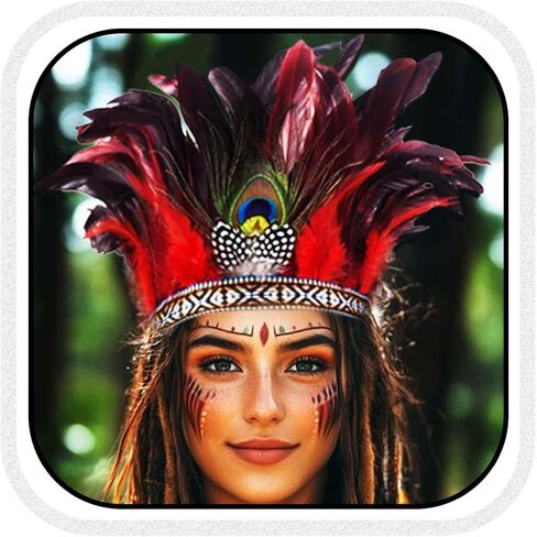 Aukmla Peacock Feather Headband Black Carnival Feather Headpiece Headdress for Women in Saudi Arabia