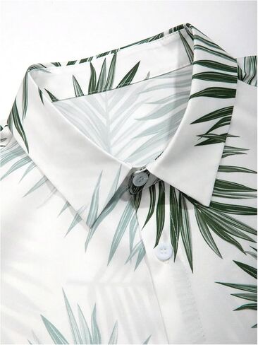 Men's 2 Piece Short Set Button Down Tropical Shirts and Drawstring Waist Beach Shorts Vacation Outfits in Kuwait