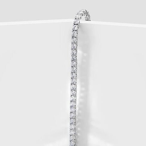 14K Gold-Plated 3mm Cubic Zirconia Classic Tennis Bracelet | Silver Gold Tennis Bracelets for Women | Size 6.5, 7, 7.5 Inch in Saudi Arabia