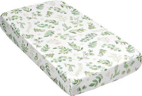 Sweet Jojo Designs Taupe Floral Leaf Boy Girl Gender Neutral Baby Satin Fitted Crib Sheet Infant Newborn Nursery Toddler Bed Room Standard Mattress Ivory Boho Bohemian Watercolor Botanical Woodland in Saudi Arabia