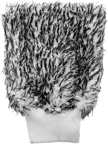 HARFINGTON Microfiber Car Wash Mitts 10" x 8" Scratch Free Wash Gloves Absorbent Double Sided Plush Cleaning Drying Mitts for Car Washing Home Clean Black White in Kuwait