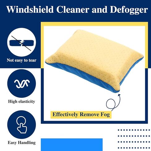 BBTO 10 Pcs Window Defogger Sponge Absorbent Window Cleaner No Scratch Large Windshield Defogger Bulk Mirror Washing Sponge Car Wash Sponges for Car Bug and Tar Remover Scrubber Detailing Motorcycle in Saudi Arabia