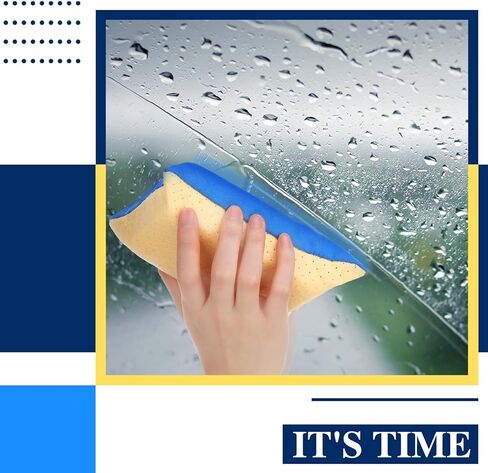 BBTO 10 Pcs Window Defogger Sponge Absorbent Window Cleaner No Scratch Large Windshield Defogger Bulk Mirror Washing Sponge Car Wash Sponges for Car Bug and Tar Remover Scrubber Detailing Motorcycle in Saudi Arabia