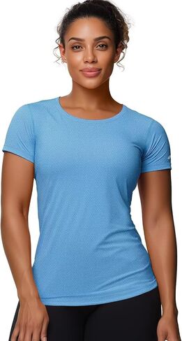 Zengjo Womens Athletic Tops Short Sleeve Slim Fitted Quick Dry Moisture Wicking Workout T-Shirt for Gym Running Yoga in Saudi Arabia