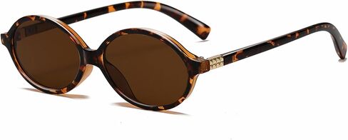 Retro Oval Sunglasses for Women Men Trendy Round Sunnies 90s Vintage Style in Saudi Arabia