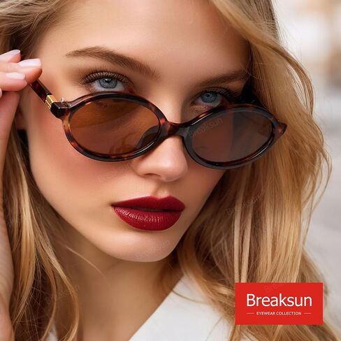 Retro Oval Sunglasses for Women Men Trendy Round Sunnies 90s Vintage Style in Saudi Arabia