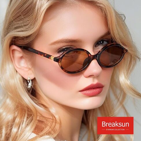 Retro Oval Sunglasses for Women Men Trendy Round Sunnies 90s Vintage Style in Saudi Arabia