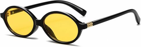 Retro Oval Sunglasses for Women Men Trendy Round Sunnies 90s Vintage Style in Saudi Arabia