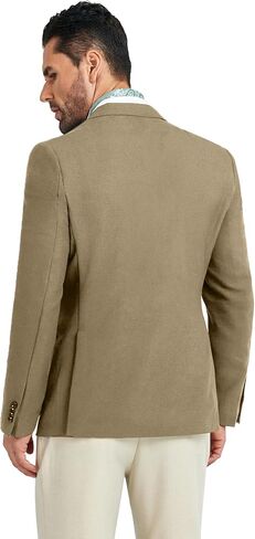 Mens Blazer Jacket Slim Fit Knit Double Breasted Casual Blazer Men 1 Button Notched Business Mens Sport Coat in Saudi Arabia