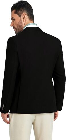 Mens Blazer Jacket Slim Fit Knit Double Breasted Casual Blazer Men 1 Button Notched Business Mens Sport Coat in Saudi Arabia