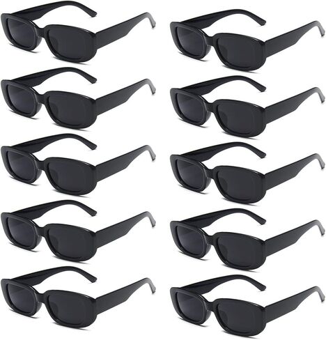 YQVIE 12 Pack Rectangle Sunglasses Bulk for Women Men Colorful Glasses for Bachelorette Party (12Color2) in Kuwait