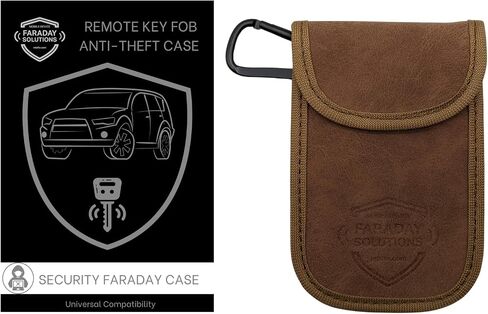 Turo Vehicle Rental or Personal Vehicle Anti-Theft Suede Faraday Case with X2 Shielding + Foil Box, Black in Saudi Arabia
