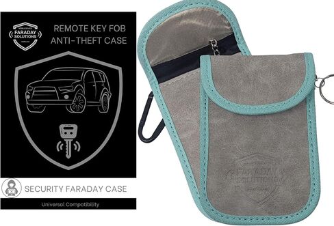 Turo Vehicle Rental or Personal Vehicle Anti-Theft Suede Faraday Case with X2 Shielding + Foil Box, Black in Saudi Arabia