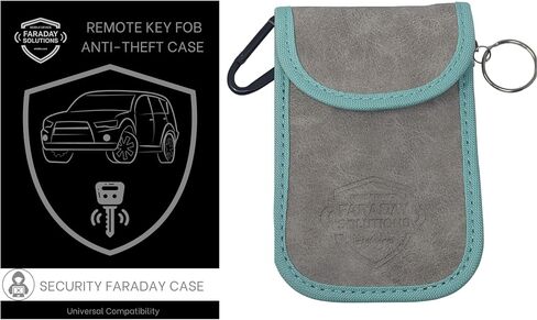 Turo Vehicle Rental or Personal Vehicle Anti-Theft Suede Faraday Case with X2 Shielding + Foil Box, Black in Saudi Arabia