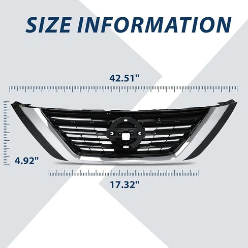 Front Bumper Black Air Intake Grille Replacement Shroud Front Air Intake Grill Replacement Kit Compatible with 2016 2017 2018 Nissan Altima Sedan in Saudi Arabia