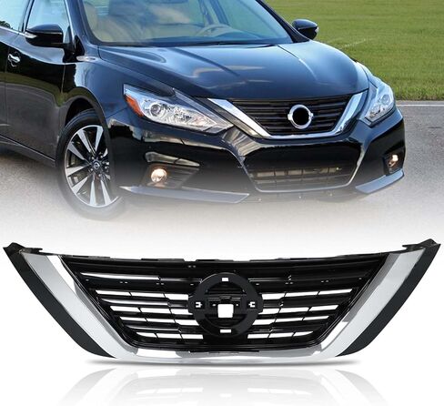 Front Bumper Black Air Intake Grille Replacement Shroud Front Air Intake Grill Replacement Kit Compatible with 2016 2017 2018 Nissan Altima Sedan in Saudi Arabia