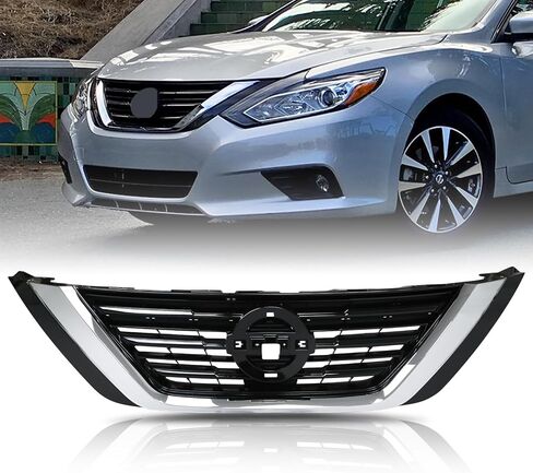 Front Bumper Black Air Intake Grille Replacement Shroud Front Air Intake Grill Replacement Kit Compatible with 2016 2017 2018 Nissan Altima Sedan in Saudi Arabia