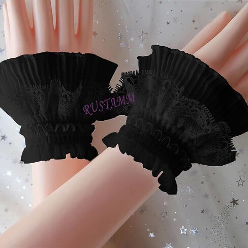 لوليتا الدانتيل قفازات اليد كفة الكفة مرونة مانيكير ديكور للنساء إكسسوارات حفل زفاف الزفاف in Kuwait