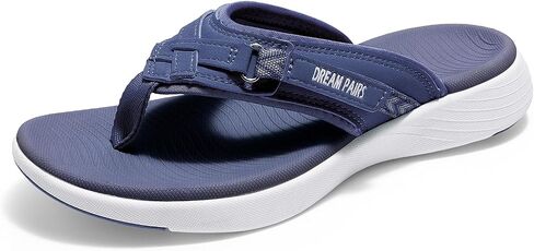 DREAM PAIRS Womens Arch Support Lightweight Flip Flops | Soft arch support footbed, deep heel cup, anti-slip soles adjustable strap offer comfort for summer outings and outdoor walks in Saudi Arabia