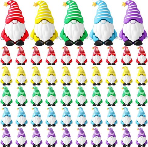 50 Pcs Mini Gnomes Tiny Figures Miniature Gnomes Fairy Gifts Statues Tiny Figurines for Landscape Outdoor Patio Yard for Spring Easter Garden Accessories Gifts Fairy Goodie Bag in Saudi Arabia