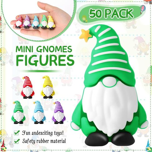 50 Pcs Mini Gnomes Tiny Figures Miniature Gnomes Fairy Gifts Statues Tiny Figurines for Landscape Outdoor Patio Yard for Spring Easter Garden Accessories Gifts Fairy Goodie Bag in Saudi Arabia