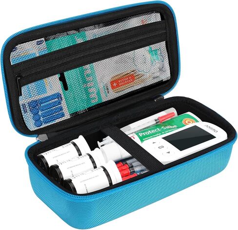 حالة السفر السكري للإمدادات ، ومرض السكري المحمول لحمل مراقبة الجلوكوز ، وأقلام الأنسولين ، وشرائط الاختبار ، وأكياس مرض السكري لانسليس للمستلزمات (الحالة فقط) in Kuwait