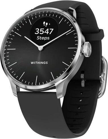 Withings ScanWatch Light - Hybrid Smart Watch, Heart Rate Monitoring, Fitness Tracker, Cycle Tracker, Sleep Monitoring in Kuwait