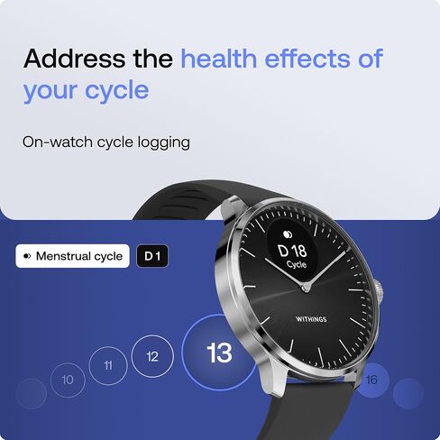 Withings ScanWatch Light - Hybrid Smart Watch, Heart Rate Monitoring, Fitness Tracker, Cycle Tracker, Sleep Monitoring in Kuwait