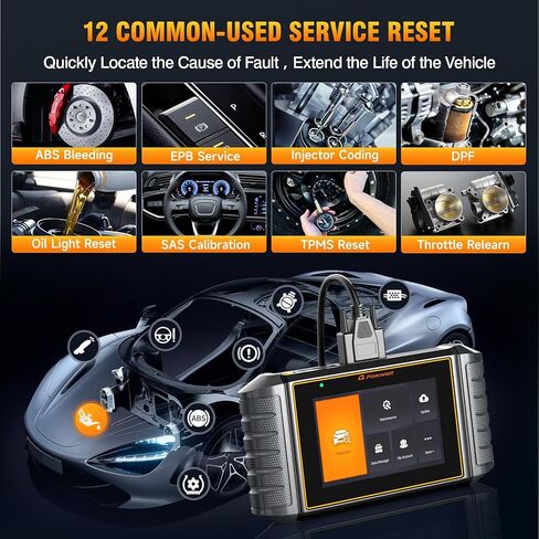 FOXWELL NT716 2024 OBD2 Scanner Tablet, Multi System Scan Tool, 9 Reset Scanner Diagnostic Tool: SRS/TPMS/Oil/EPB/SAS/BMS/Throttle/Brake/Engine, etc. Abs Bleeding Scan Tool，WiFi Lifetime Free Update in Saudi Arabia