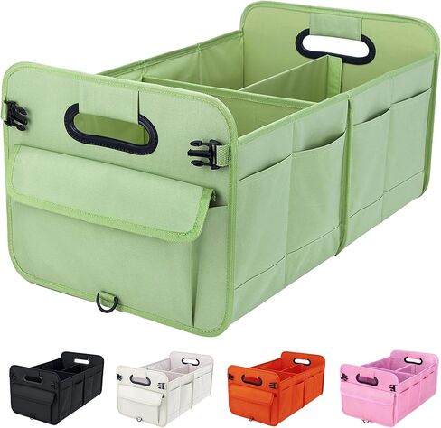 Trunk Organizer SUV, Car Storage Organizer Trunk, NOT-FLIMSY ANTI-SLIDE 70L Spacious Collapsible Sturdy Trunk Organizer for Grocery/Car Accessories/Women Men's Gift, Fruit Green in Saudi Arabia