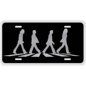 VINCIT VERITAS ABBEY ROAD CROSSWALK VINYL الألبوم سجل الألبوم الأيقوني Abbey Road Crosswalk Memorabilia Laser Laser Lucked Aluminium LP007