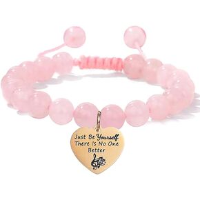 Music Lover Merchandise Bracelets, Singer Quotes Merch made of Natural Stone, Jewelry Gifts For Singer Fans, Besties, Friends