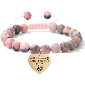 Music Lover Merchandise Bracelets, Singer Quotes Merch made of Natural Stone, Jewelry Gifts For Singer Fans, Besties, Friends
