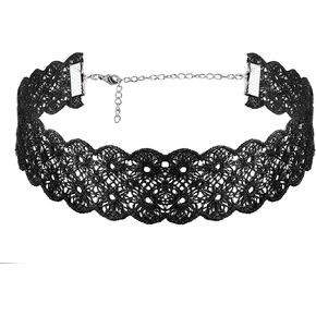 Sacina Gothic Black Velvet Victorian Choker Necklace, Gothic Goth Choker, Vintage Necklace, Christmas Jewelry Gifts for Women