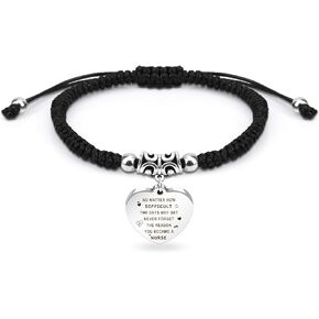 Nurse Gifts,Nurses Week Gifts,Gift for Nurse Accessories for Work Graduation Appreciation for Women Male Nursing Essentials School New Nurses Day Preceptor Christmas Valentines Braided Bracelet