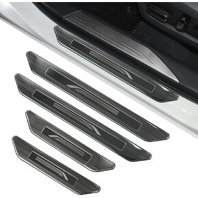 4pcs door sill protector for exus nx 250/350/350 f Sport/350H/450H+/450H+ F Sport 2022-2025 إكسسوارات دخول الباب مقاومة الخدش صفيحة العتبة (لكزس NX 2022-2025 (ألياف الكربون))
