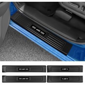 واقي عتبة الباب 4pcs لـ Honda Pilot 2023-2025 ABS Material Material and الخلفية حماية دواسة الباب الخلفي (الأسود)