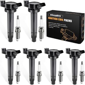 4pcs Ignition Coils & Spark Plugs Compatible with Hyundai Sonata Santa Fe Sport Kia Optima Sorento Sportage 2015 2016 2017 2018 2019 Coil Pack 2.4 L4 Replaces# GN10730 IC871 UF764