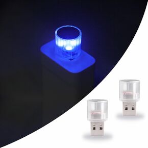 USB LED LED CAR INTORIOR LIGHT LIGHT LIGHPERE LAMFERE ، 2 PCS Universal MINI USB LED LED LIGHT LIGHT ، LIGHT USB Light لجميع التصميمات الداخلية للسيارات (الأزرق)