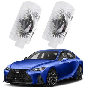 2 حزمة سيارة LED LED LED LED LOGO Projector مجاملة الإسحبات ثلاثية الأبعاد ضوء الظل لـ LEXUS RX/GX/GS/IS/LS/LX/LM/RC/UX/ES AUTO AUDICORIES 2006-2025