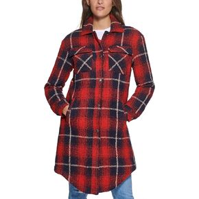 Levi's Womens Wool Blend Sherpa Lined Long Shacket