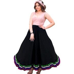 Authentic Mexican Skirt for Women Traditional Made by Original Mexican Artisans in Guerrero Folklorico Dress folklorico Skirt
