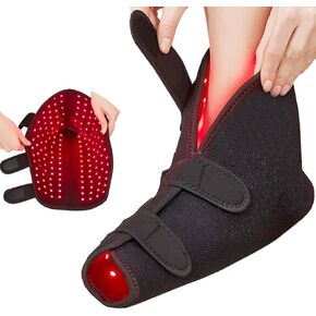 Red Infrared Light Feet Therapy - Portable Near Infrared Therapy Foot Wrap Heat Socks - Cordless LED Shoe Heating Boots for Ankle Heel Joint