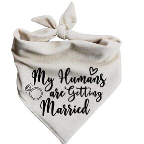 My Humans are getting Married Dog Bandana Engagement (Medium)