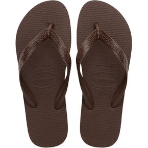 Havaianas Men's Color Flip Flops - Spring & Summer Style Sandals, Dark Brown, 11/12
