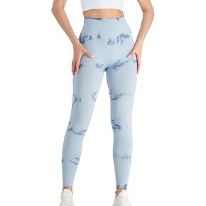 Women's Seamless High-Waisted Yoga Pants on Clearance, Butt-Lifting, Tie Dye Workout Leggings for Gym & Casual
